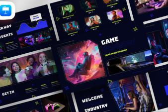 Dark Modern Game Industry Keynote Template